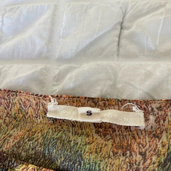 Anthro Burning torch rayon silk blouse - Picture 5 of 8